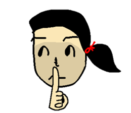 Henohenomohe Women sticker #14082241