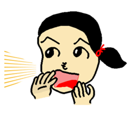 Henohenomohe Women sticker #14082246