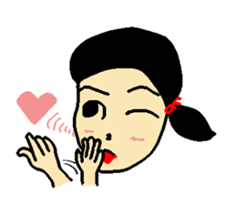 Henohenomohe Women sticker #14082250