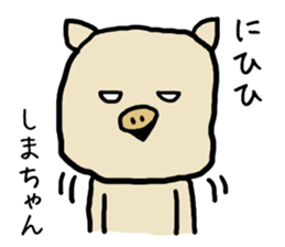 Shimachan pig sticker #14082537