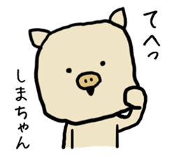 Shimachan pig sticker #14082538
