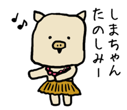 Shimachan pig sticker #14082539