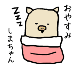 Shimachan pig sticker #14082551