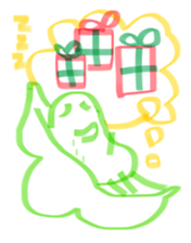 broad bean Christmas version sticker #14082597