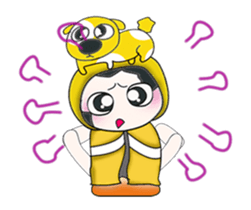 ..Mr. Hanaka and dog.. sticker #14082836