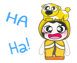 ..Mr. Hanaka and dog.. sticker #14082837