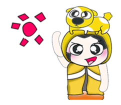 ..Mr. Hanaka and dog.. sticker #14082846