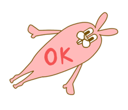 Medium mammal pink sticker #14083273