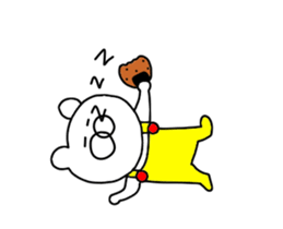 The third bear wearing overalls sticker #14083666