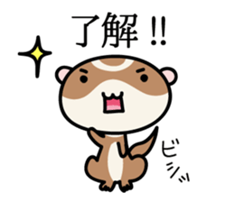 Japanese very cute ferret sticker #14084304