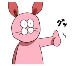 a bit annoying pink rabbit sticker #14084990