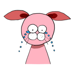 a bit annoying pink rabbit sticker #14084996