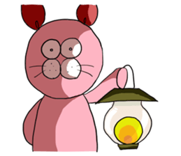 a bit annoying pink rabbit sticker #14084998