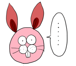a bit annoying pink rabbit sticker #14084999