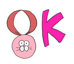 a bit annoying pink rabbit sticker #14085002