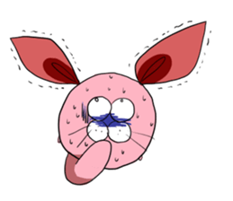 a bit annoying pink rabbit sticker #14085007