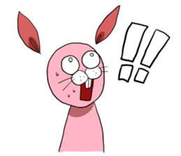 a bit annoying pink rabbit sticker #14085009