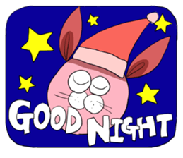 a bit annoying pink rabbit sticker #14085019