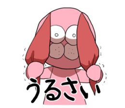 a bit annoying pink rabbit sticker #14085026