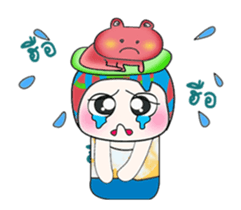 Mr. Jame and frog. ^_^ sticker #14086803