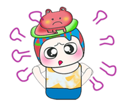 Mr. Jame and frog. ^_^ sticker #14086804