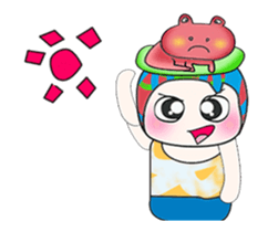 Mr. Jame and frog. ^_^ sticker #14086814