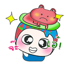 Mr. Jame and frog. ^_^ sticker #14086816