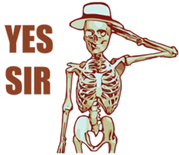 Hatty Skull man sticker #14087029