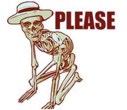 Hatty Skull man sticker #14087033