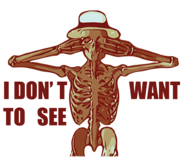 Hatty Skull man sticker #14087037