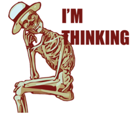 Hatty Skull man sticker #14087038