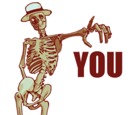 Hatty Skull man sticker #14087042