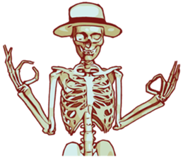 Hatty Skull man sticker #14087046