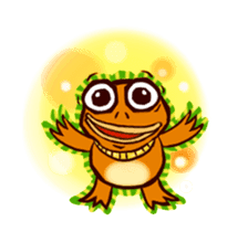 Animated lucky toad "Luke" stickers. sticker #14088391