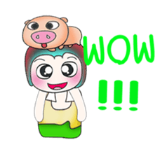 ..Mr. Kosuke and pig.. sticker #14088991