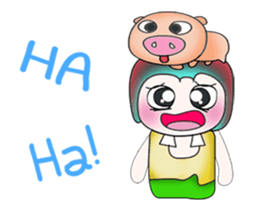 ..Mr. Kosuke and pig.. sticker #14088997