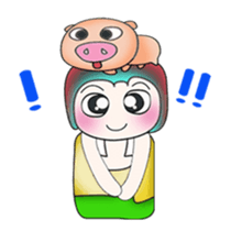 ..Mr. Kosuke and pig.. sticker #14089000