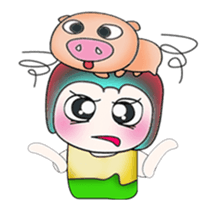 ..Mr. Kosuke and pig.. sticker #14089007
