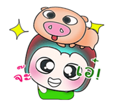 ..Mr. Kosuke and pig.. sticker #14089008