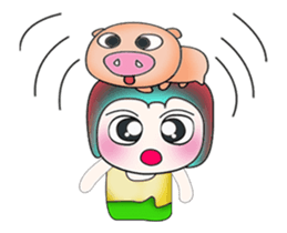 ..Mr. Kosuke and pig.. sticker #14089010