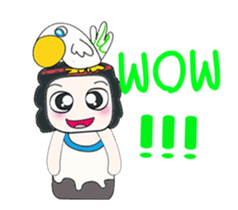 ...Mr. Mayama and bird.. sticker #14089807