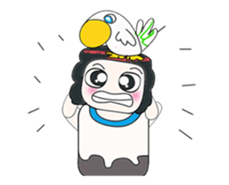 ...Mr. Mayama and bird.. sticker #14089815