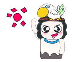 ...Mr. Mayama and bird.. sticker #14089822