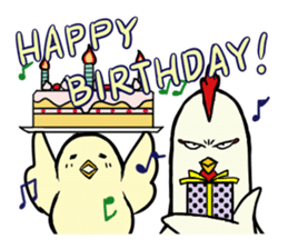 The cool chicken with little chick 2 sticker #14090051