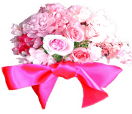 Celebration with a bouquet sticker #14090766