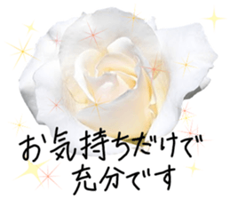 Add flowers to hand-written gentle words sticker #14091067