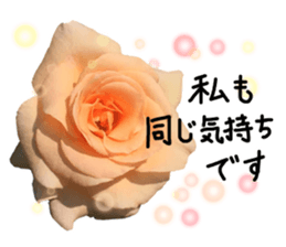 Add flowers to hand-written gentle words sticker #14091068