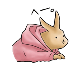 Parka polar bear and rabbit sticker #14093089