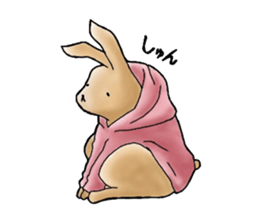Parka polar bear and rabbit sticker #14093090