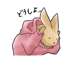 Parka polar bear and rabbit sticker #14093095